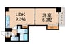 アルグラッド福島SOUTH 1LDKの間取り
