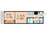 ジーメゾン伏見セレスト 1LDKの間取り