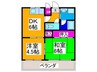ラ･シャンブル福田２号館 2DKの間取り