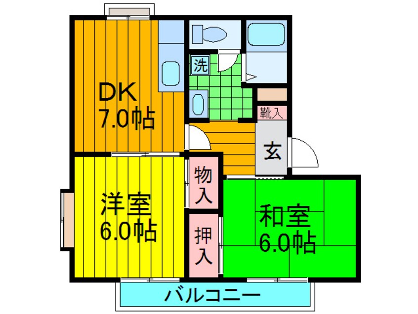 間取図 ミモザＭＵＲＡＴＡ　Ｃ棟