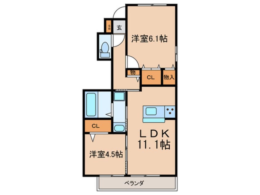 間取図 グリーン・ビレッジ