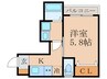 REGIA大亀谷 1Kの間取り