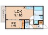 エステイトN湊 1LDKの間取り
