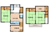 西山町四丁目貸戸建て 4DK+Sの間取り