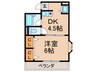 パレス大道町 1DKの間取り
