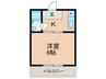 レオハイツ若江 1Kの間取り