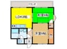 M´sﾚｼﾞﾃﾞﾝｽ城東中央 2LDKの間取り