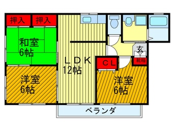 間取図 シャトレヴェ－ル３