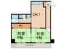 ルミエール浪通 2DKの間取り