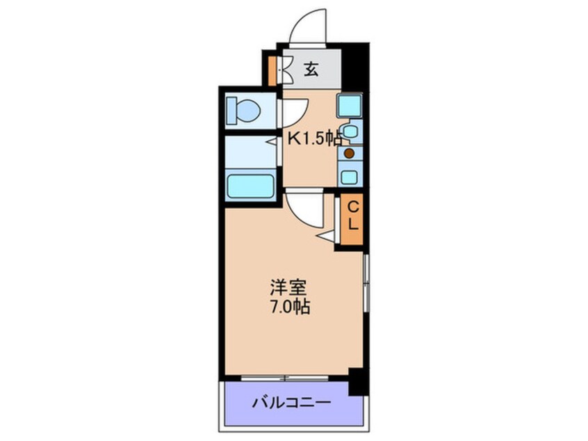 間取図 エスリード新梅田(406)