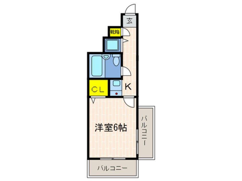 間取図 ﾎｰﾕｳｺﾝﾌｫﾙﾄ新神戸(304)