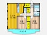 ベルメゾン７番館 2LDKの間取り
