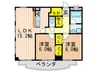 ベルメゾン７番館 2LDKの間取り