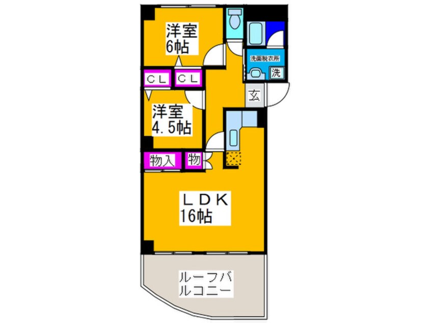 間取図 プレステージ中百舌鳥