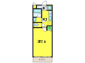 間取図 Ｔｏｍｙ　ｓ　ｃｏｕｒｔ北花田