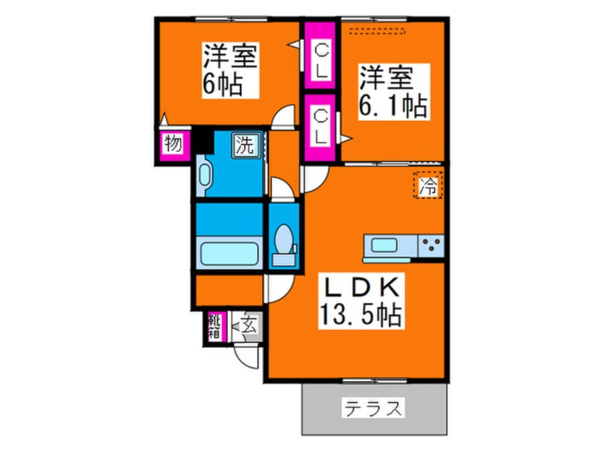 間取図 東山ヒルズⅢ