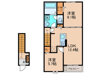 間取図 エスポワール下赤田