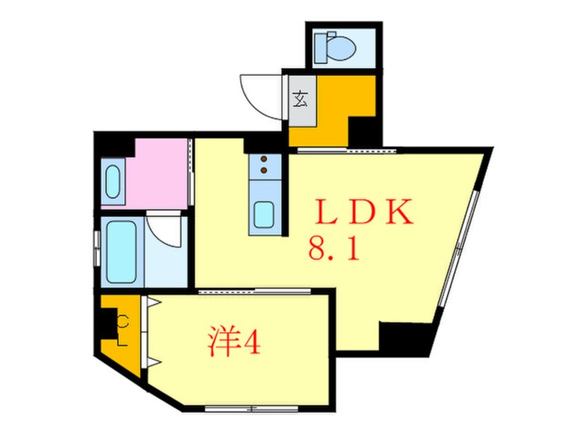 間取図 プライムコ－ト北山通