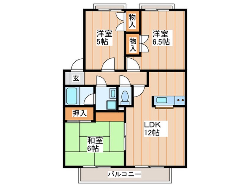 間取図 西岡ハイツ２　B棟