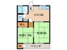 大宅マンション 2DKの間取り