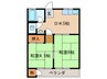 大宅マンション 2DKの間取り