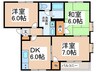 伊勢の森ハイツＢ棟 3DKの間取り