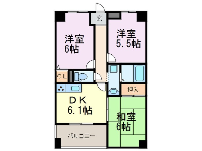 間取り図 Ｓメゾン魚住