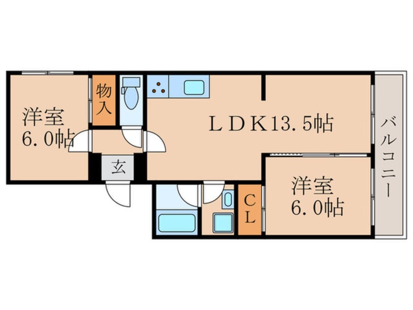 間取図 シャルム醍醐