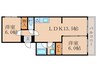 シャルム醍醐 2LDKの間取り