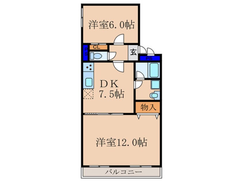 間取図 シャルム醍醐