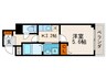 ドムスタレイア 1Kの間取り