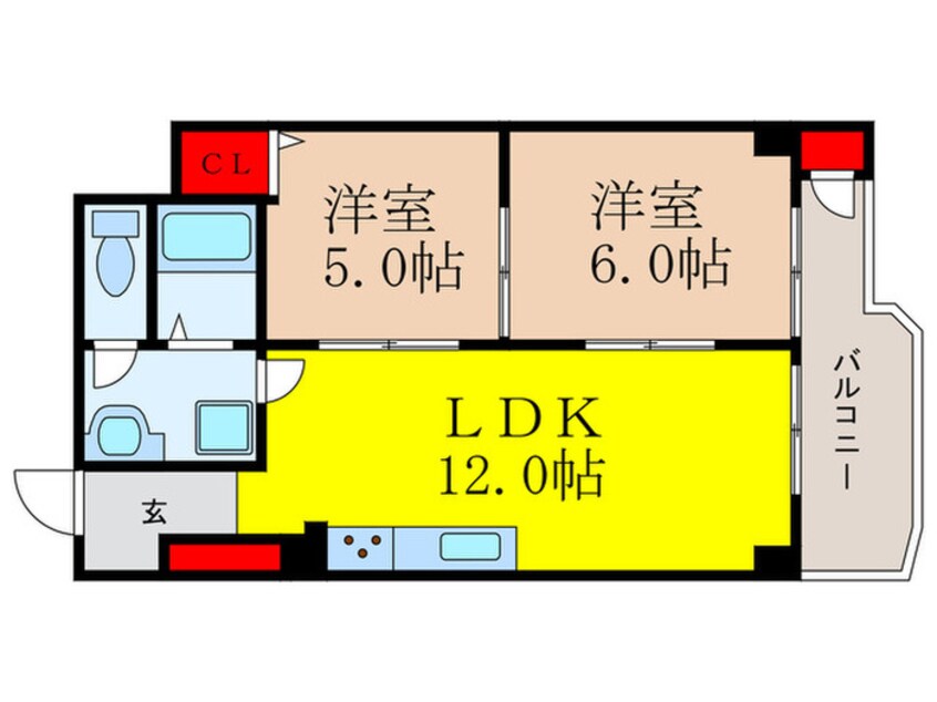 間取図 チサンマンション第1江坂(709)