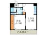 ハイツ材井 1LDKの間取り