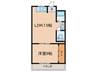 ハイツ香松 1LDKの間取り