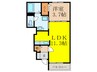 ヴィラ　ラシュレⅡ 1LDKの間取り