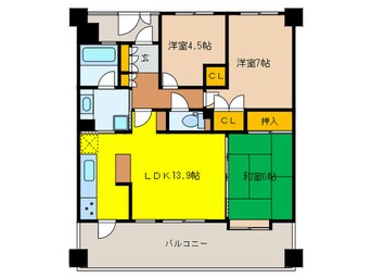 間取図 セイワパレス箕面(1003)