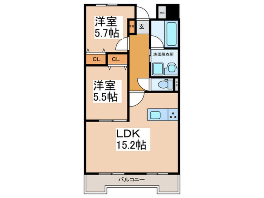 間取図 メゾンリリアール弍番館
