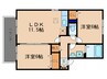 アルカディアＤ棟 2LDKの間取り