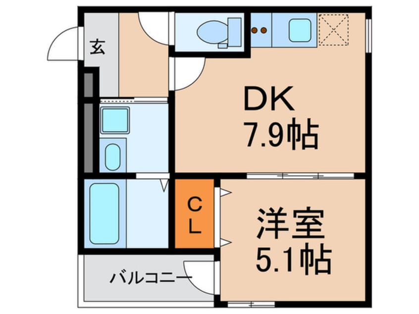 間取図 ﾌｼﾞﾊﾟﾚｽ平野上町ｳｴｽﾄ
