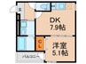ﾌｼﾞﾊﾟﾚｽ平野上町ｳｴｽﾄ 1DKの間取り