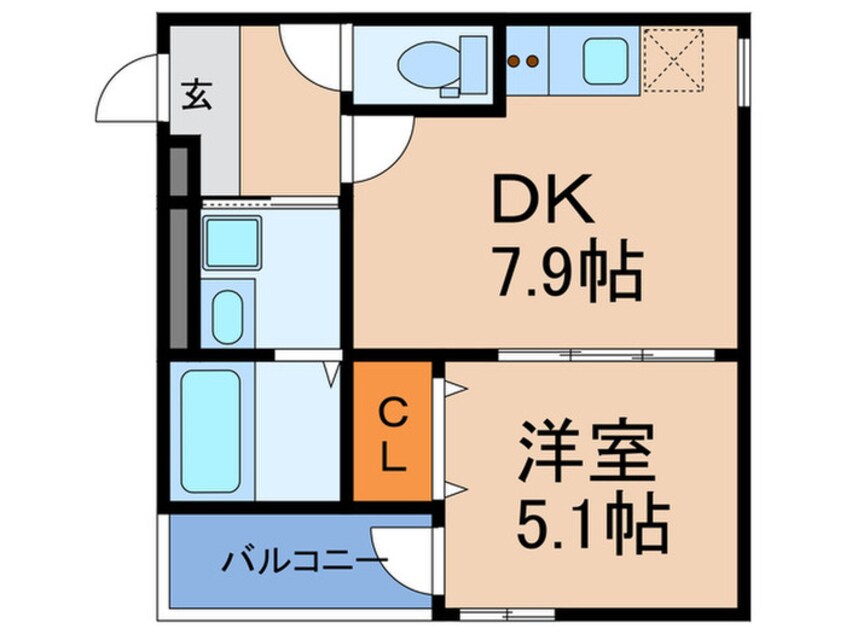 間取図 ﾌｼﾞﾊﾟﾚｽ平野上町ｳｴｽﾄ