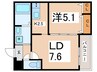 ﾌｼﾞﾊﾟﾚｽ平野上町ｲｰｽﾄ 1LDKの間取り