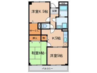 間取図 パ－クサイド高安