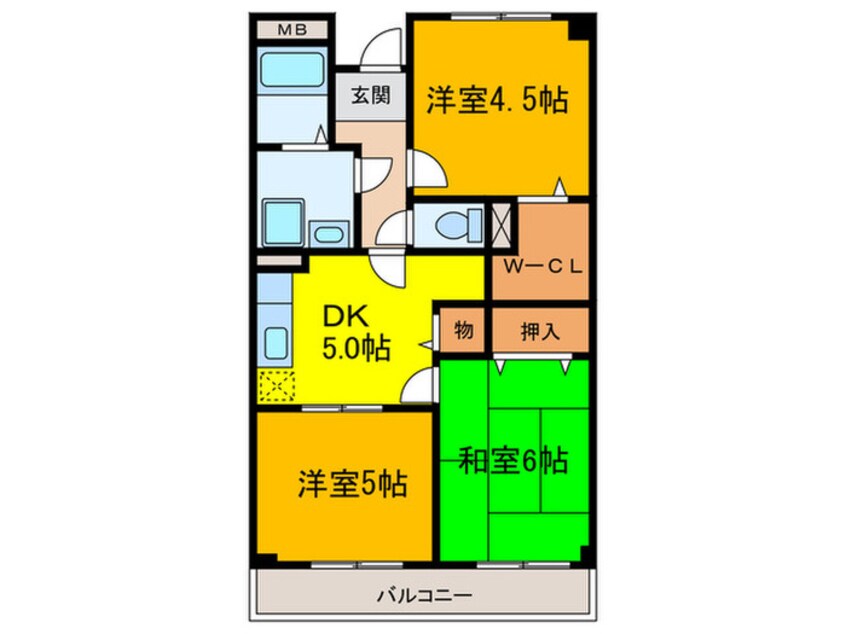 間取図 パ－クサイド高安