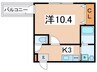 フジパレス　長原Ⅰ番館 1Kの間取り