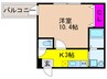 フジパレス　長原Ⅰ番館 1Kの間取り