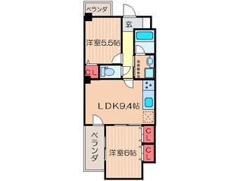 間取図 ノステルコ－ト夕陽丘
