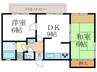 大塚マンション 2DKの間取り