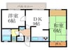 大塚マンション 2DKの間取り