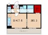 アクロス東須磨アパートメント 1DKの間取り